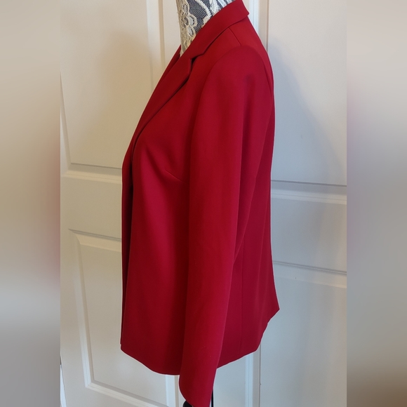 Beautiful Josephine Chaus Collection Red Wool Blazer EUC - Picture 4 of 7
